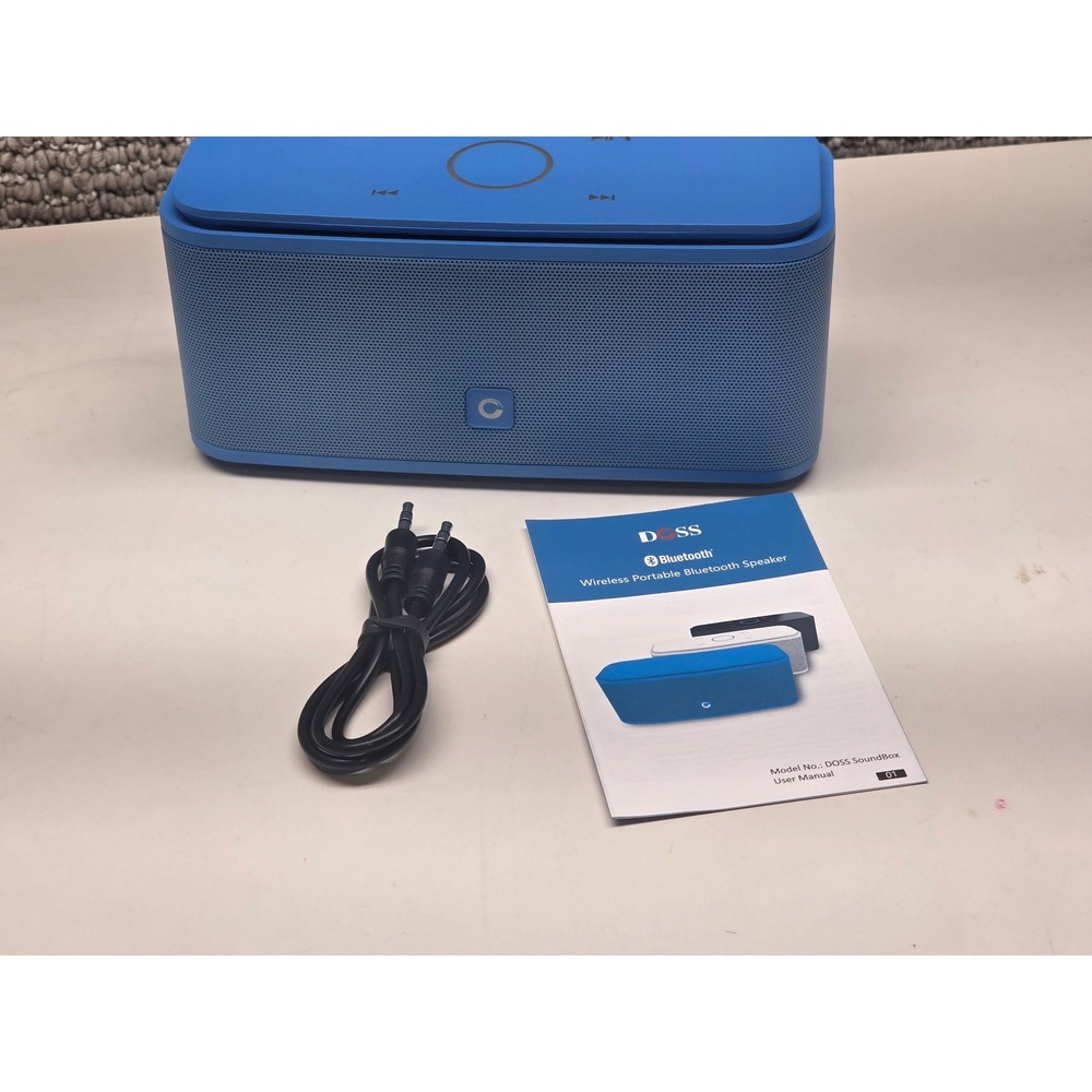 DOSS SoundBox Wireless Portable Bluetooth Speaker Blue Touch Control 12W‎ New